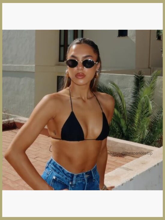 Retro Oval Sunglasses Gold Frame UV400 Protection Unisex